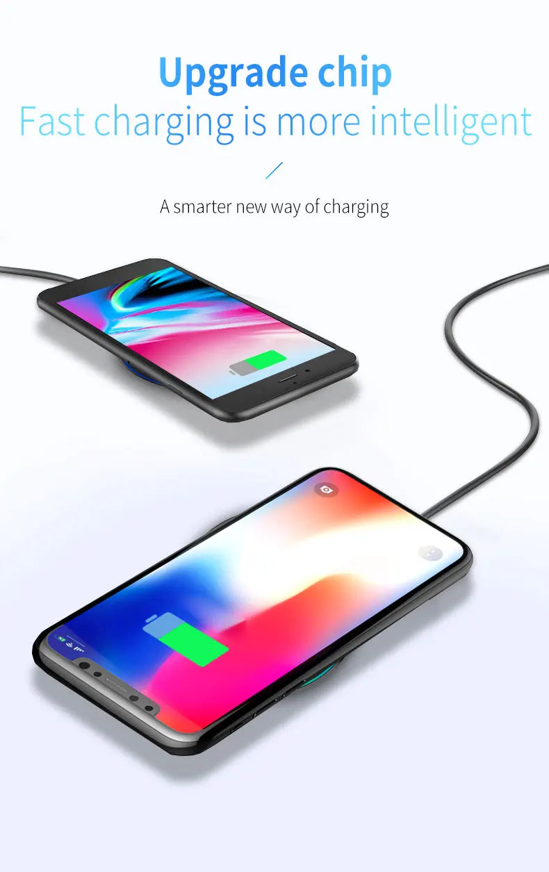 LED Light Mini Wireless Charger Pad For iPhone 17 16 15 14 13 12 Samsung S25 S24 S23 Xiaomi AirPos 4/3 Pro Fast Charger Station