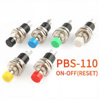Mini Momentary Push Button Switch PBS-110 NO Press The Reset PBS-111 NC 7mm