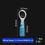 Heat Shrink Ring Round Insulated Terminals Wire Cable Connectors Wiring Crimp Terminals RV1.25/2-5/6/8 Marine Seal Up Waterproof