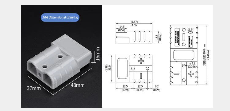 50A 120A 175A 350A (1pc) quick plug battery charging connector for DC power tool motorcycles  plug connector