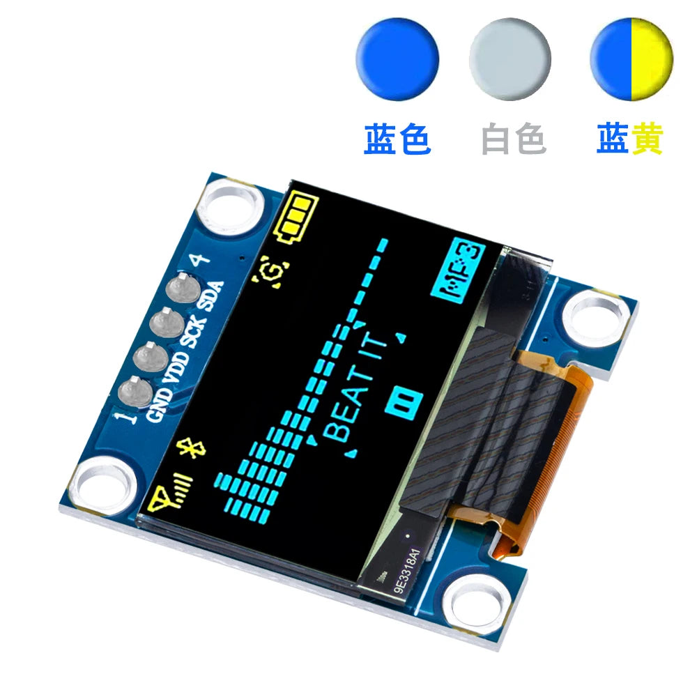 0.96 inch IIC Serial Yellow Blue OLED Display Module 128X64 I2C SSD1306 12864 LCD Screen Board GND VCC SCL SDA  for arduino