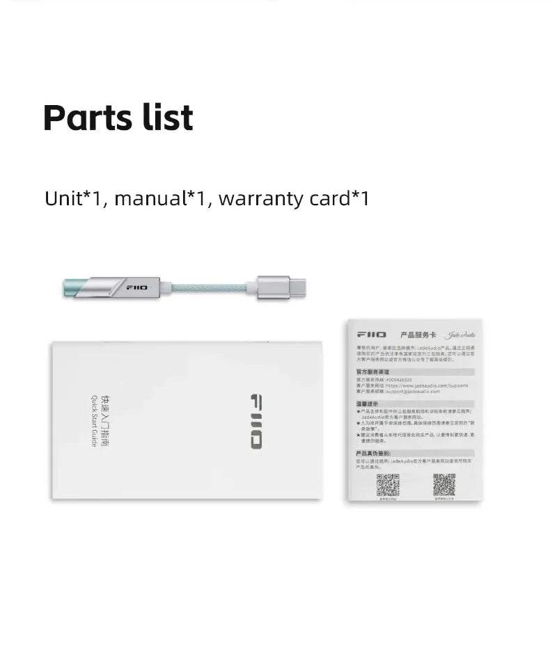 FiiO JadeAudio KA11 USB DAC AMP Hi-Res Audio Type-C to 3.5mm Adapter USB Dongle DAD256