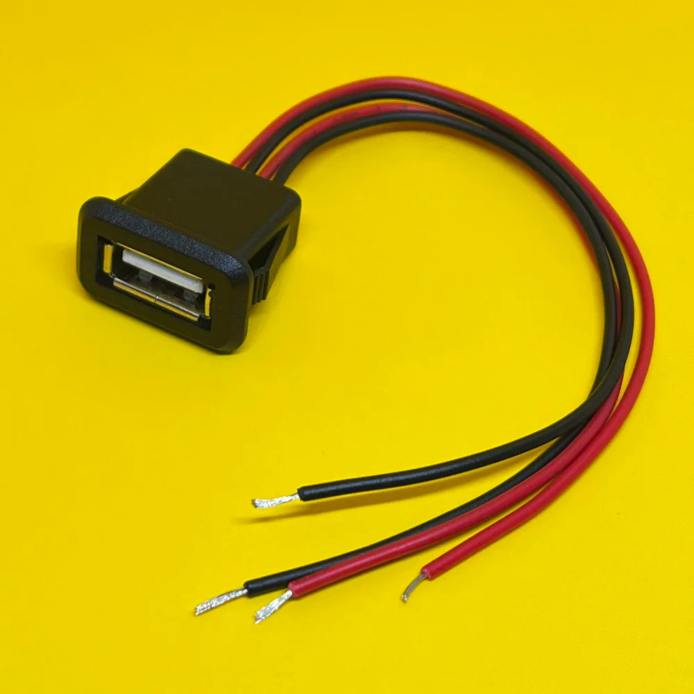 1pcs USB-C Type 6Pin Waterproof USB Connector Direct Compression Female Base Female Socket Charging Interface With Welding Wire
