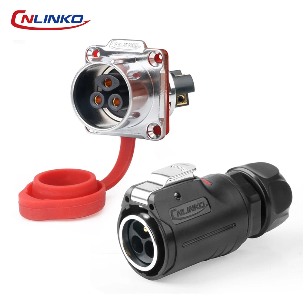 CNLINKO LP Series M12 M16 M20 M24 Waterproof Industrial Connector Screw-in Terminal Fast Plug Solderless Power Cable Connectors
