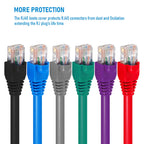 20/50pcs OD6.5 Cable Connector Plug Cover CAT5E CAT6 RJ45 Ethernet Network Cable 10 Colors Strain Relief Boots