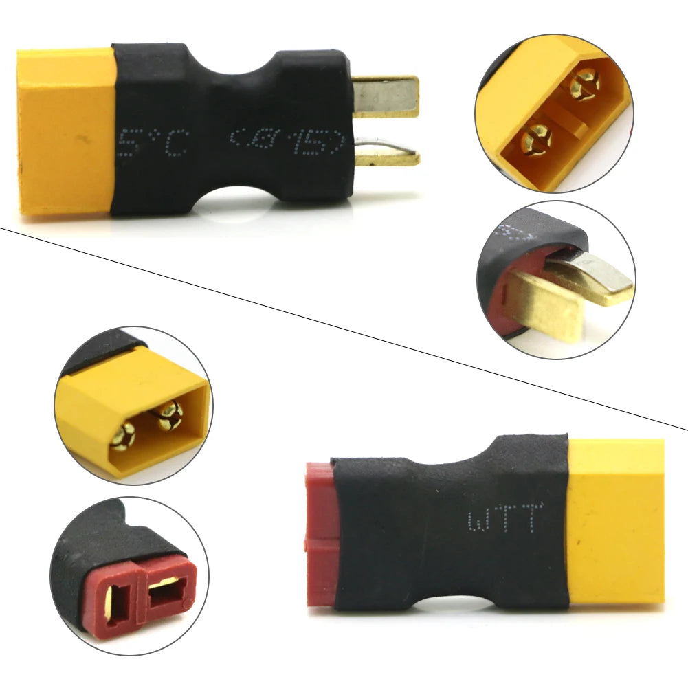 1pcs XT60 Male Plug to T Male / T Female Plug to XT60 Female Adapter For RC Helicopter Quadcopter LiPo Battery Plug Connector Pa