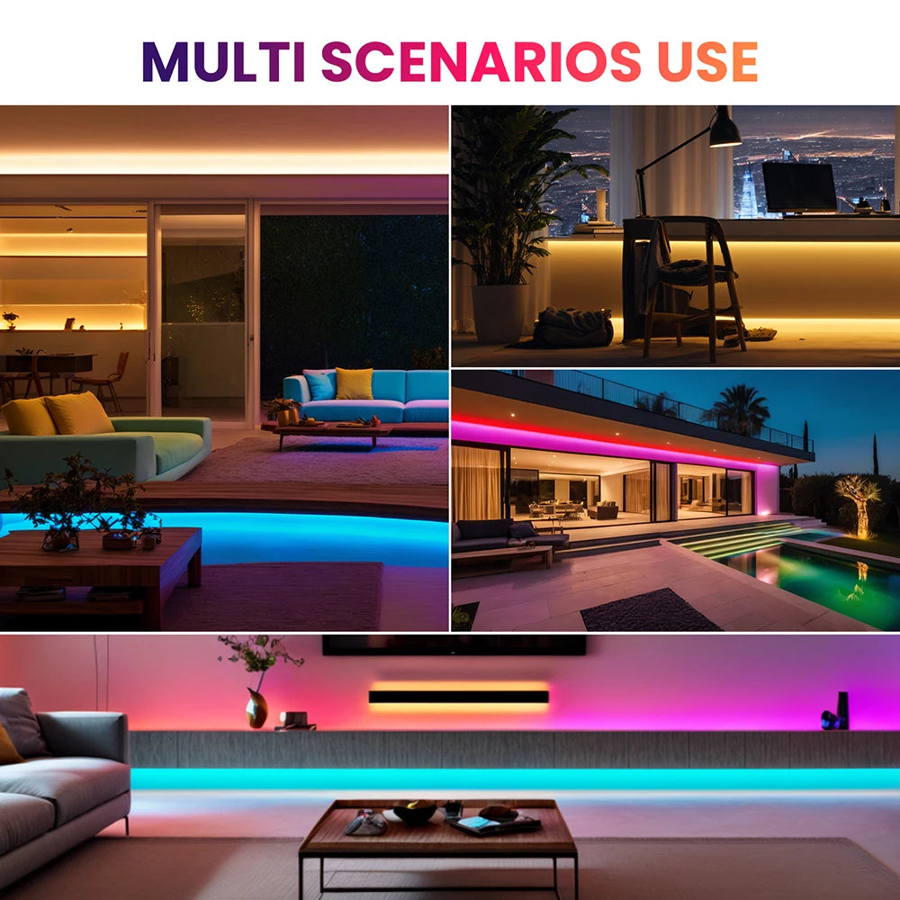 220V Led COB Neon Strip Light Dimmer Switch Power Plug Kit White Blue Pink Red Purple Yellow 5m 20m 30m 0.5m 288LED/m Flex Decor
