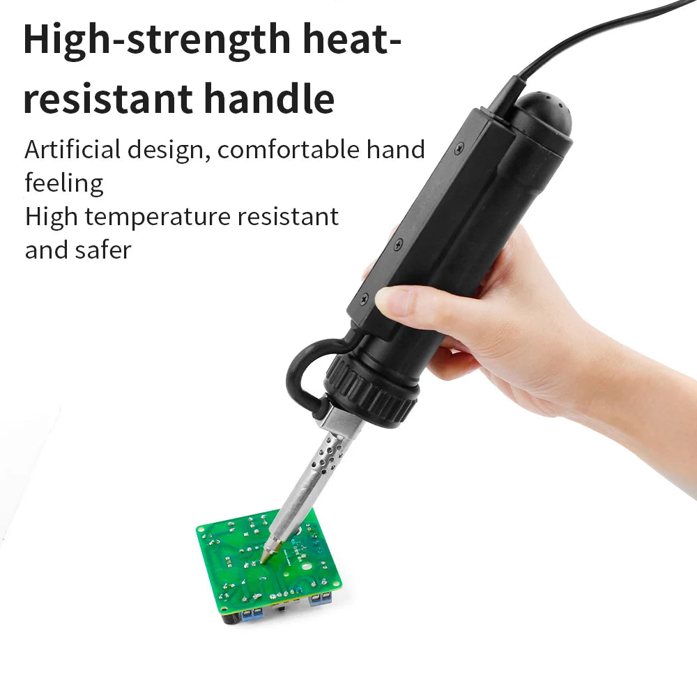 LUXIANZI 220V 50Hz Electric Suction Gun Vacuum Solder Sucker Tin Soldering Iron Desolder Pump Repair Welding Tools with Nozzle