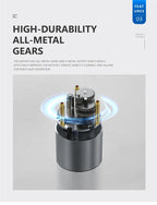 JGB37-520 Hall Encoder DC Geared Motor, 6V/12V, Reversible, High Torque 21KG.CM, All-metal Geared DC Motor With Hall Encoder.