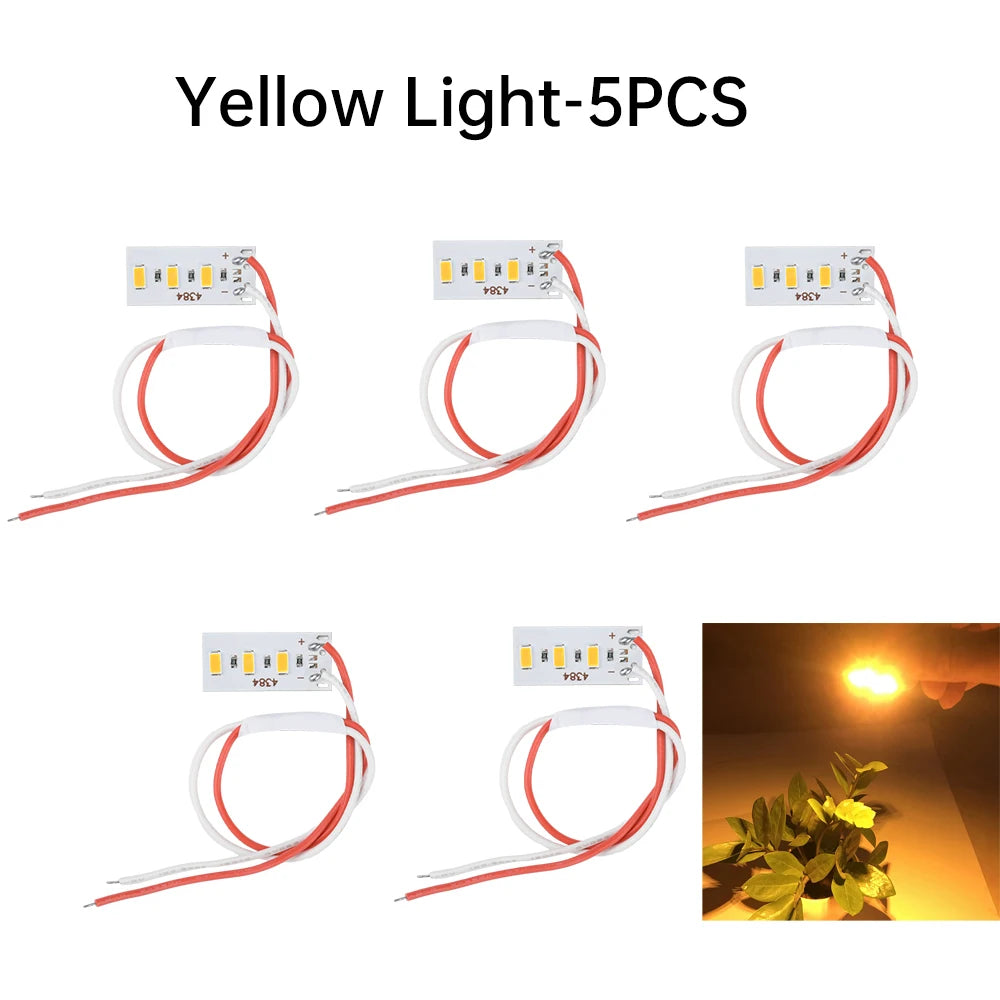 5pcs High Brightness 1.5W 5V LED 5730 SMD Color Lamp Bead Light Board Bulb With Line Red Yellow Green Blue Warm White Light
