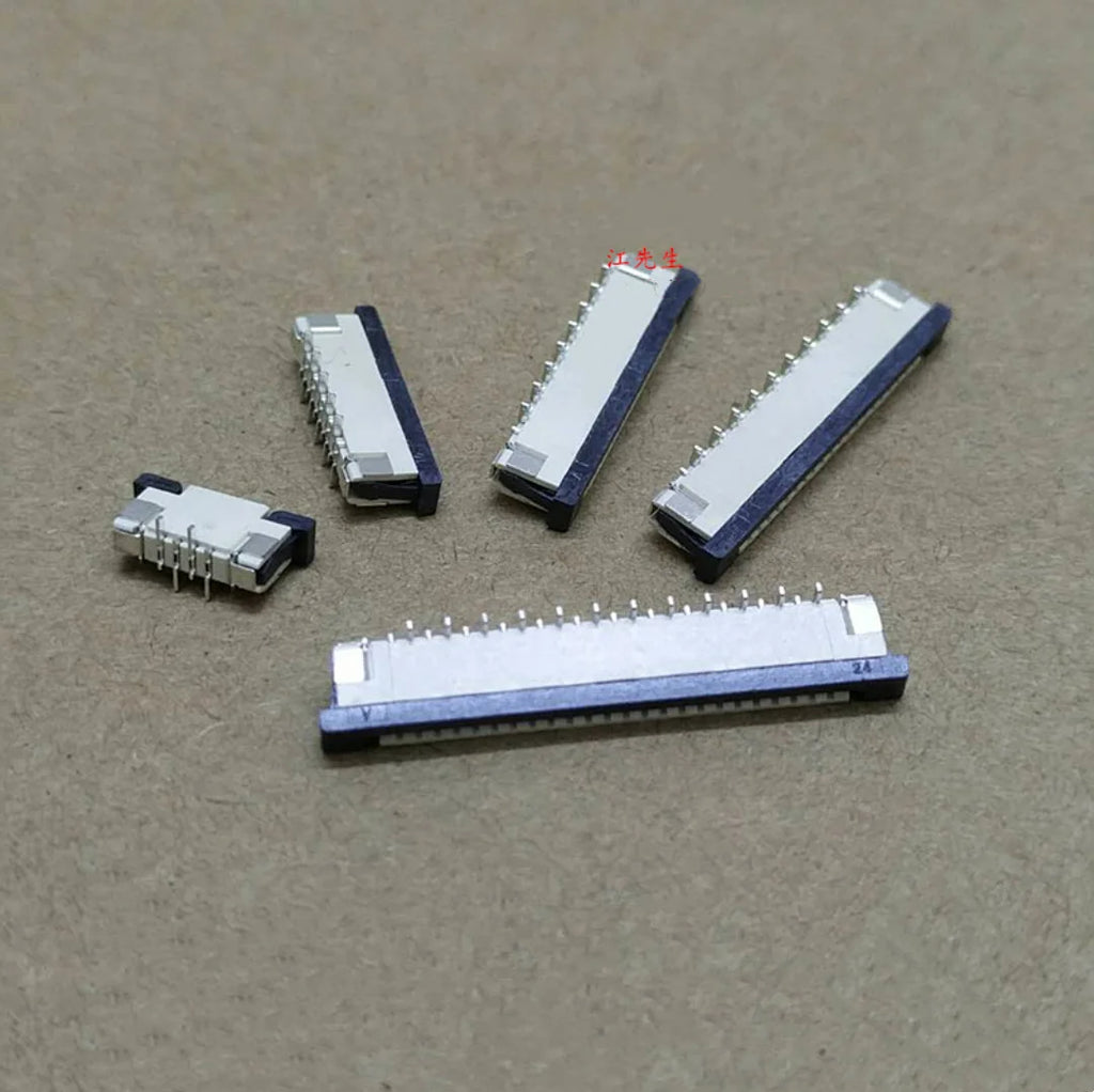 10pcs FFC FPC Socket 1.0mm 4/6/8/10/12/14/16/20/24/30 Pin Vertical Type Ribbon Flat Connector