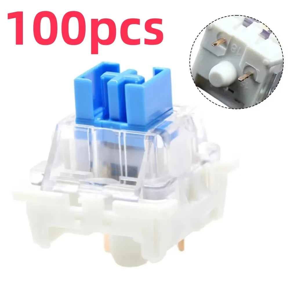 Three Pin Tactile Keyboard Switch Sturdy Plastic Key Clicker Key Replacement Parts for Mechanical Keyboard Servicing Accessories