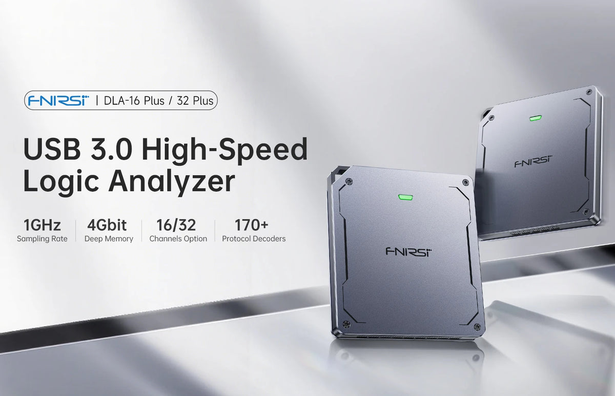 FNIRSI USB Logic Analyzer 16CH 32CH 1GHz Sampling 4Gbit Memory 120+ Protocol Decoder 4CH PWM Output Digital Debug Tool