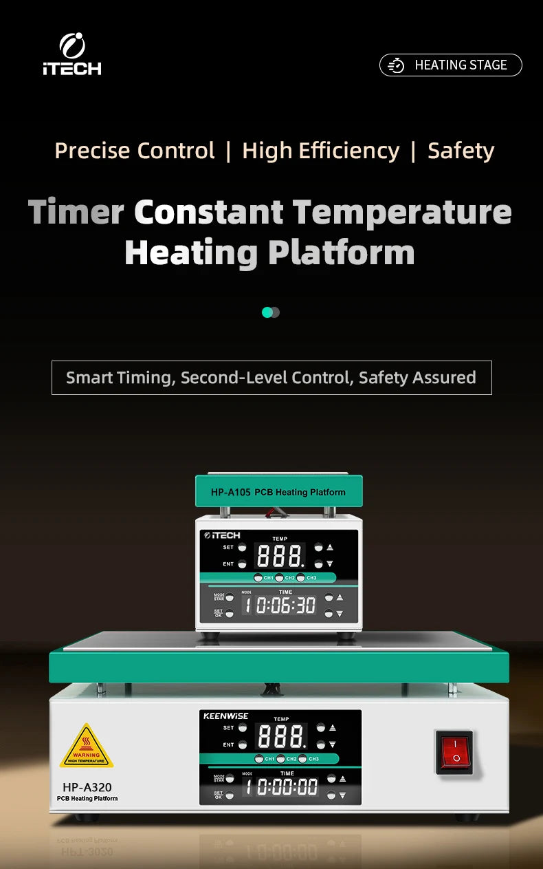 Digital Soldering Preheating Rework Station Digital PCB Preheating Station SMT SMD Hot Plate for BGA Rework and PCB Assembly