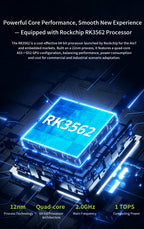 Edge AI Core Module, EASY EAI RK3562 Quad-core A53 ARM Processor, 2GB RAM, Embedded Linux Development Board 1 TOPS NPU