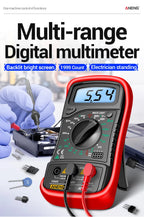 Digital Multimeter 1999 Counts 600V AC/DC Voltage Temp Test for Car Repair ANENG AN8205C Blue Backlight hFE Triode DIY Test Tool
