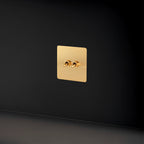 Avoir Gold Rocker Toggle Switch Brass Lever Switch Home Accessories Cat6 Type C EU Sockets And Switches 220V Push Button 86 Type