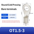 Circular Terminal Block OT1/1.5/2.5/4/6-4/5/6/8mm Cable Lug Spade Bare Copper Wire Connector Wires Non Insulated Crimp Terminal