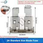 10-100pcs Medium Standard Blade Fuse Insert Kit 2A-40A Automotive Medium Fuses for Car/RV/Truck/SUV/Motorcycle/Boat