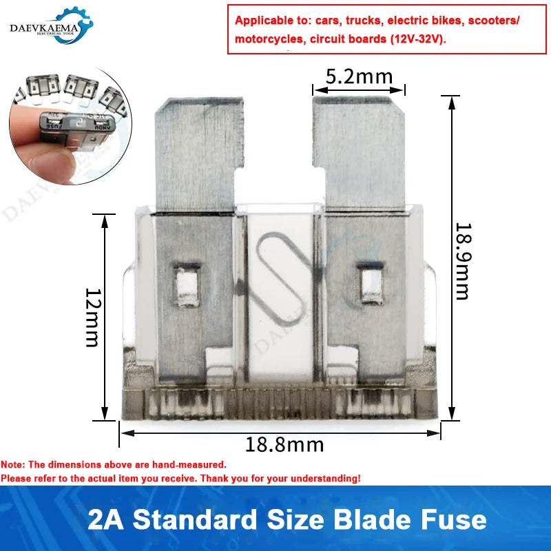 10-100pcs Medium Standard Blade Fuse Insert Kit 2A-40A Automotive Medium Fuses for Car/RV/Truck/SUV/Motorcycle/Boat