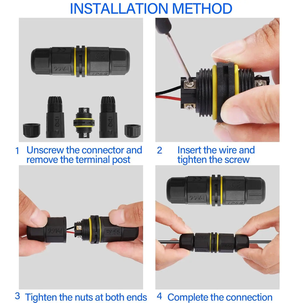 IP68 M20 2/3/4/5-Pin Screw Terminal Waterproof Electrical Connector - Marine Equipment & Outdoor Junction Box Wiring