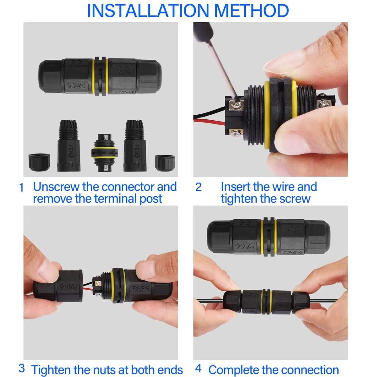 IP68 M20 2/3/4/5-Pin Screw Terminal Waterproof Electrical Connector - Marine Equipment & Outdoor Junction Box Wiring