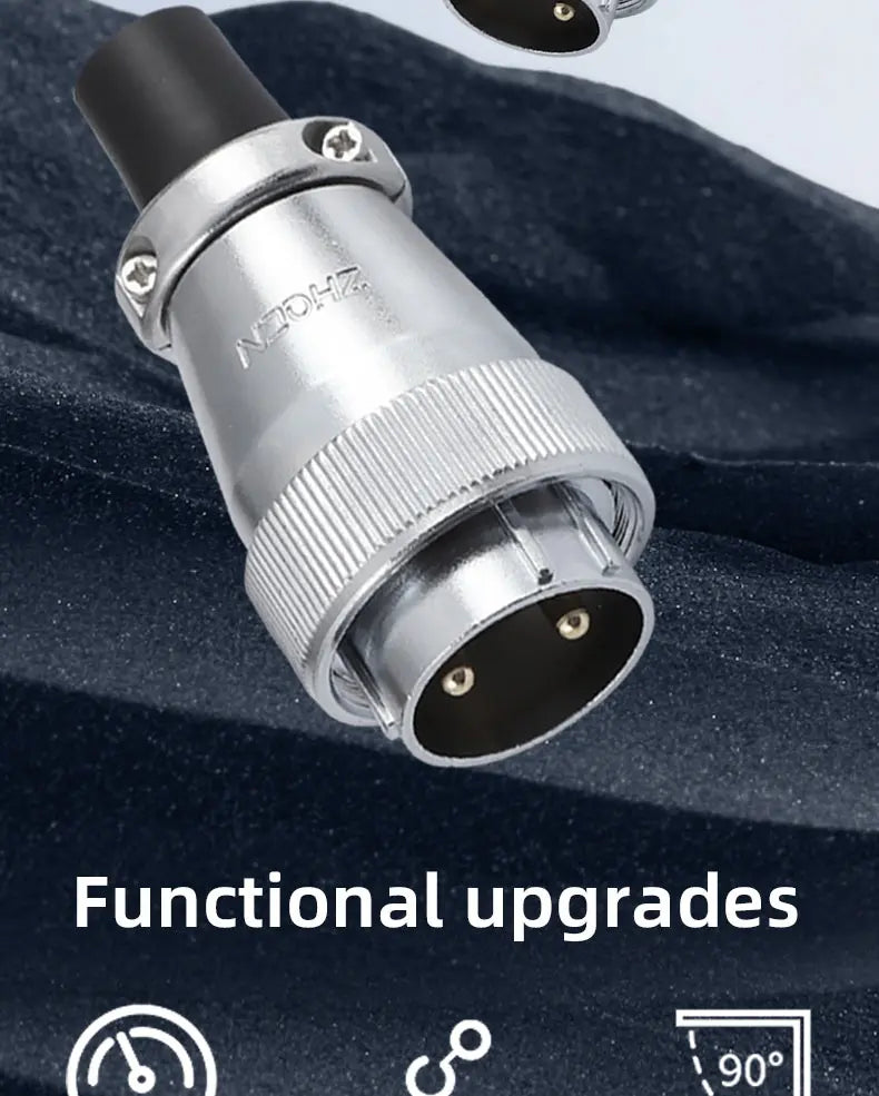 ZHQCN WS20 Connector 2 3 4 5 7 9 Pin Aviation Plug Socket Circular TQ ZQ Panel Mount Industrial Power Cable 500V 10A