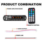 KEBIDU Bluetooth 5.3 MP3 Player DC 12V MP3 Decoder Board Car Wireless Music Player Folder Switching USB TF FM Radio For Speaker
