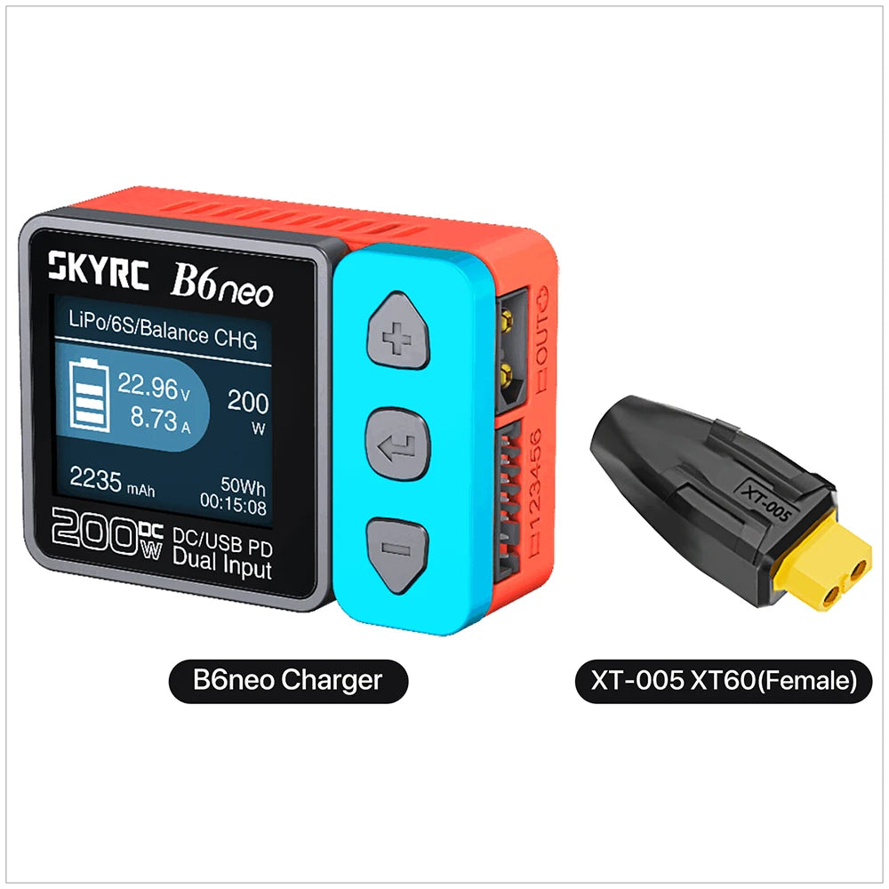 SKYRC B6neo / B6neo+ LiPo Battery Smart Balance Charger DC 200W PD 80W Input for RC Model Car Ship Boat Airplane