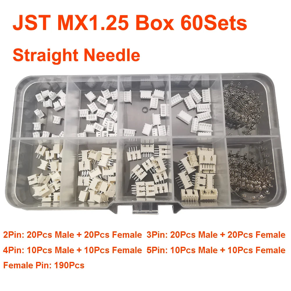 JST Box SH1.0/MX1.25/PH2.0/XH2.54/VH3.96/SM2.54/SYP Pitch Connector Terminal Kit SMD/Straight/Right Angle Type DIY