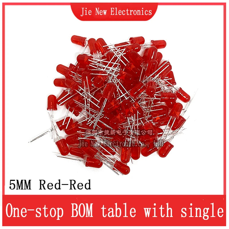 3mm 5mm LED Diode Assorted Kit White Green Red Blue Yellow Orange F3 F5 Leds Light Emitting Diodes Electronic Kit
