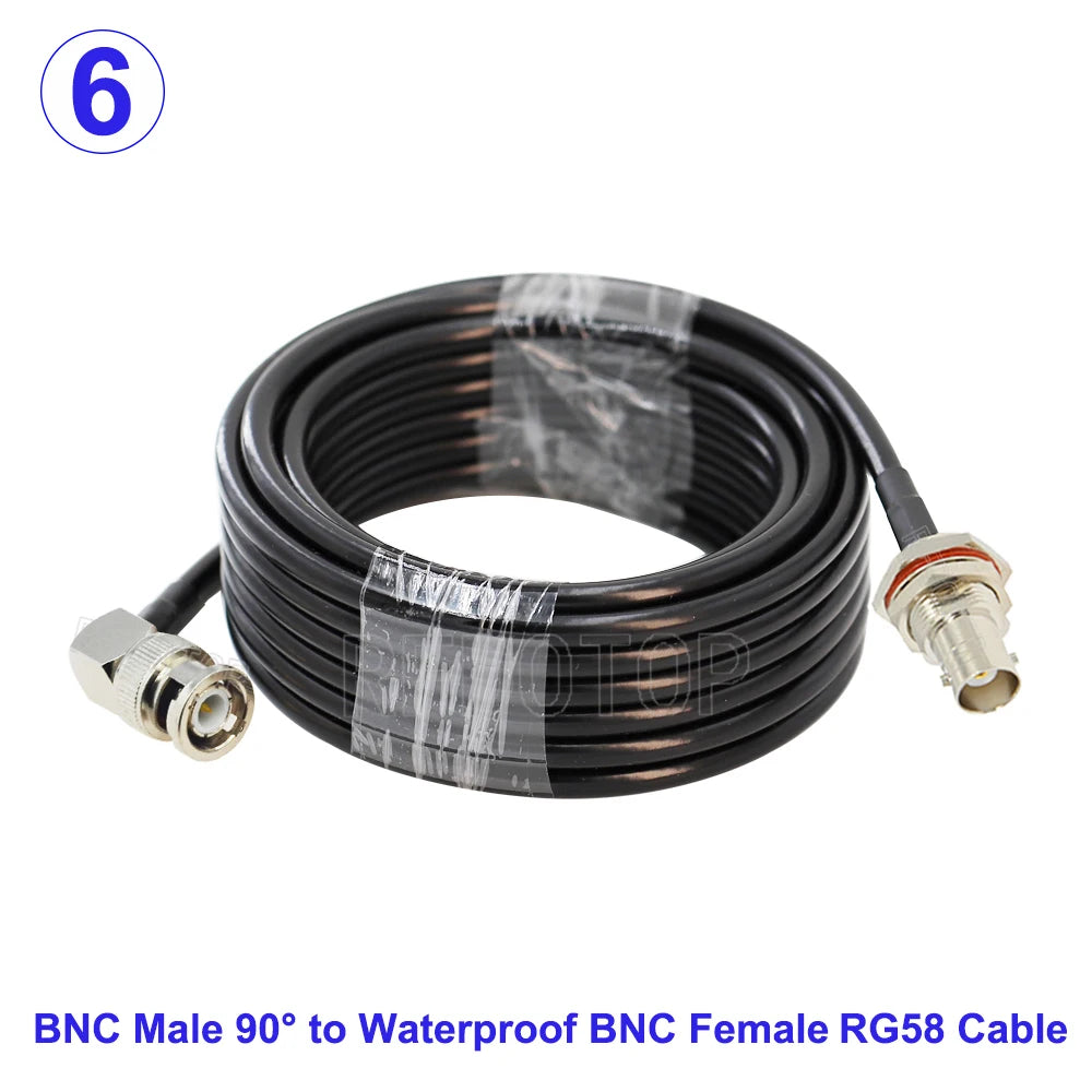 1Pcs RG58 BNC Male/Female to BNC Male/Female Connector 50 Ohm RG-58 RF Coax Coaxial Cable Wire Pigtail Jumper Extension Cord