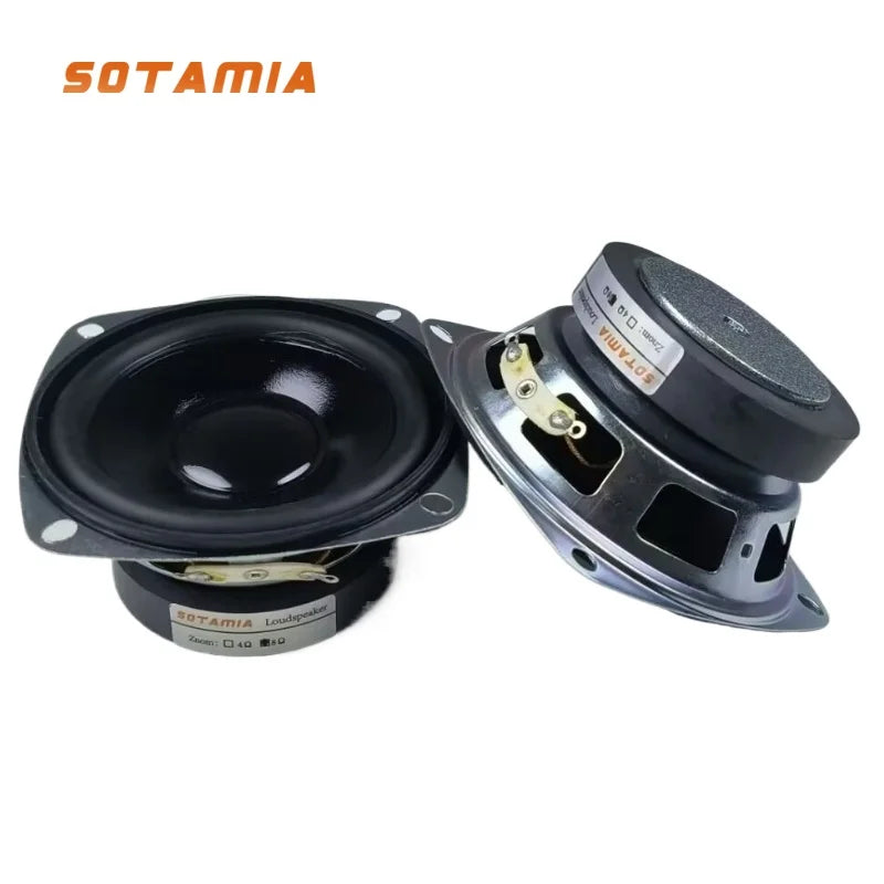 SOTAMIA 2Pcs 3 Inch Waterproof Speaker 8 Ohm 15W Midrange Bass Power Speaker Hifi Loudspeaker Music Sound Audio Home Theater