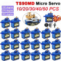 TS90MD 5/10/20/30/40/50Pcs Micro Analog Servo Motor Full Metal Gear 180/270/360 Degree For RC Car Planes Toy Airplane Helicopter
