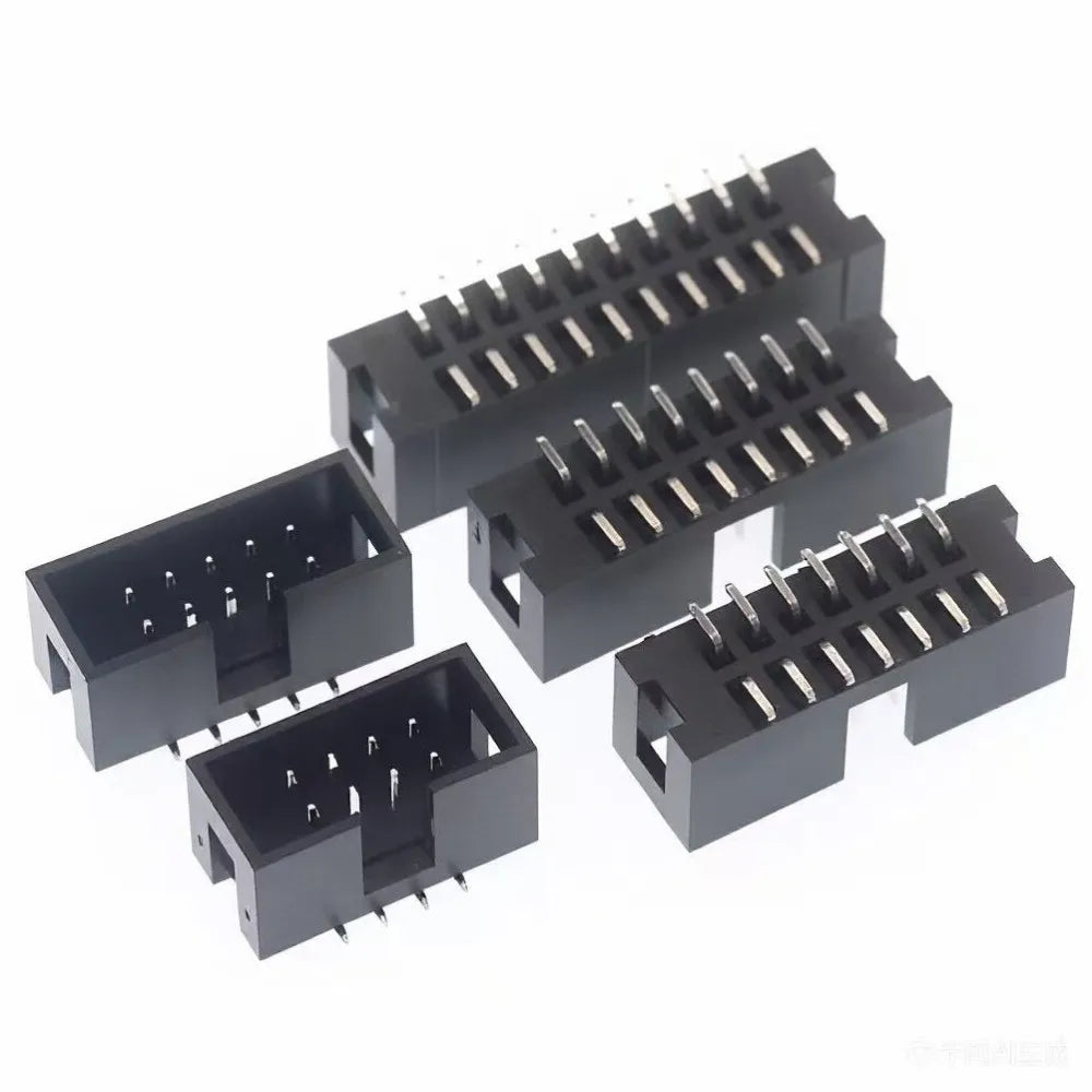 10PCS DC3 2.54mm Pitch SMT SMD Horn Connector 6P 8P 10P 12P 14P 16P 20P 30P 40P PCB Mount IDC Box Male Header JTAG ISP Socket