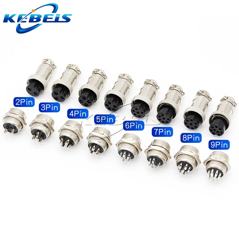 1set GX20 aviation plug and socket connector GX20-2/3/4/5/6/7/8/9/10/12 core connector connector 20mm