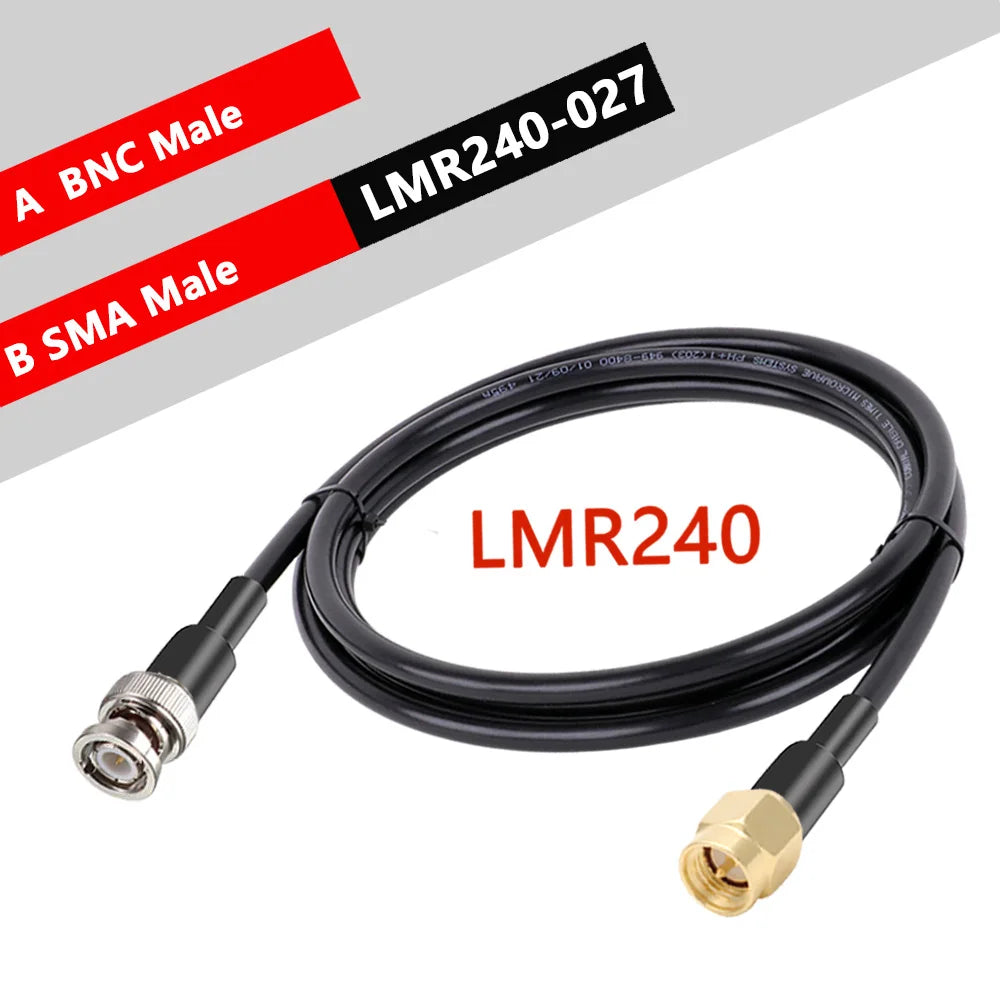 1PC Connector SMA to BNC RF Coaxial  LMR240 Cable 50 Ohm RP SMA Male SMA Female to N Male Connector For Antenna Extension Cable