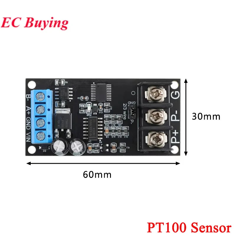 PT100 Platinum Thermal Resistance RTD Thermocouple Temperature Sensor Transmitter RS485 MODUBS RTU Module DC8-25V 8-13MA