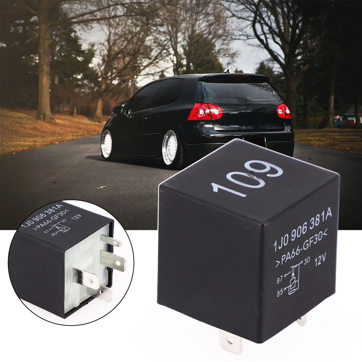 Replacement Car Engine ECU Fuel Pump Relay 109 1J0906381A Compatible with For Skoda Vehicles 1989 2006 Except MK5 Models