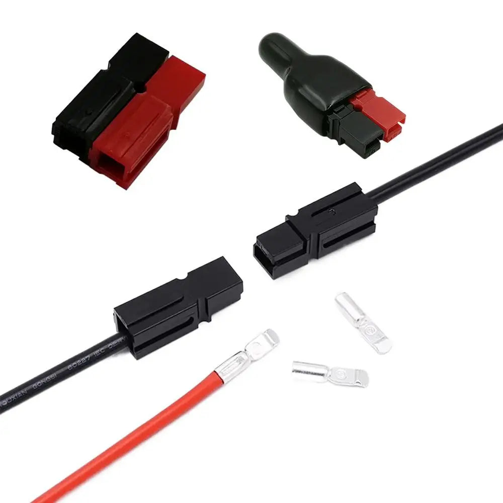 For Anderson Styles Connector 30AMP Plug Rubber Black UPS Power Plug 600V Photovoltaic Systems High Current Connector