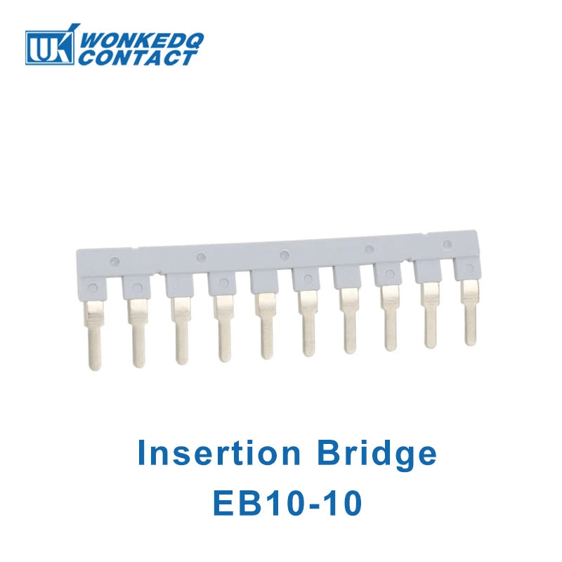 10Pcs UK 10N Screw Feed-through DIN Rail Terminal Block 10mm Cable Plug Multi-color Universal Wire Electrical Connector UK10N
