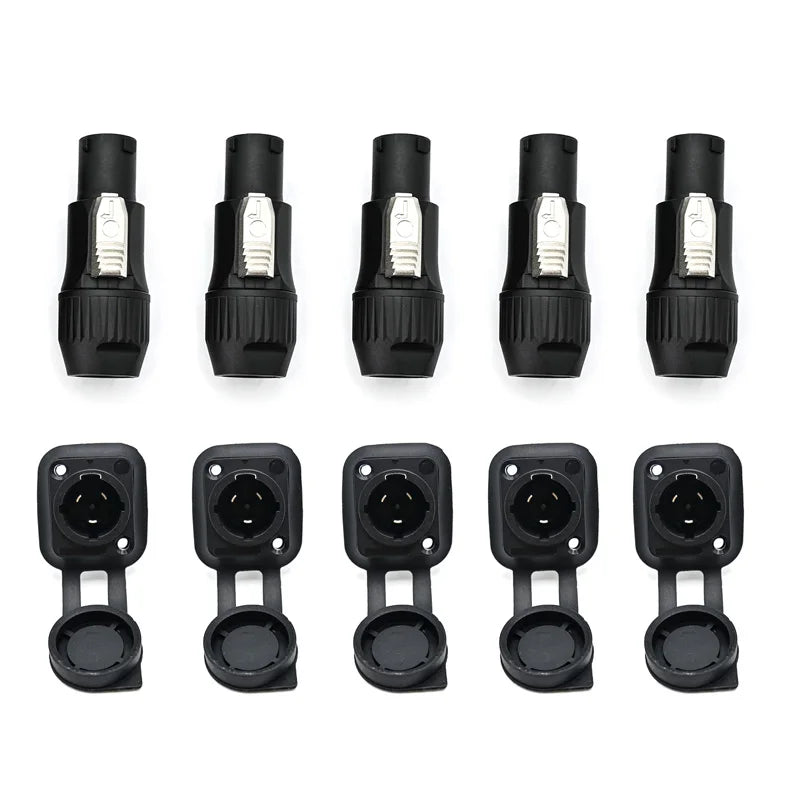 10pcs Waterproof Powercon True Power Connector Outdoor Male Female Plug Socket Twist Lock AC Connector for DJ Par Light Led Bar