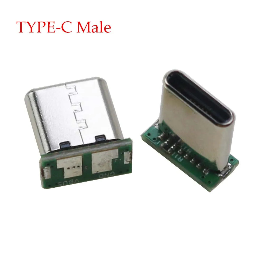 2/5/10/20PCS  USB 3.1 Type C Vertical Patch Board 16pin 4 /2Welding Wire Data Band PCB USB Board Male Head 16P Usb C Connector