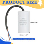 1Pcs CBB60 Run Capacitor 3uf-100uf 450V AC 2 Wires 50/60Hz Cylinder White for Air Compressor Water Pump Motor