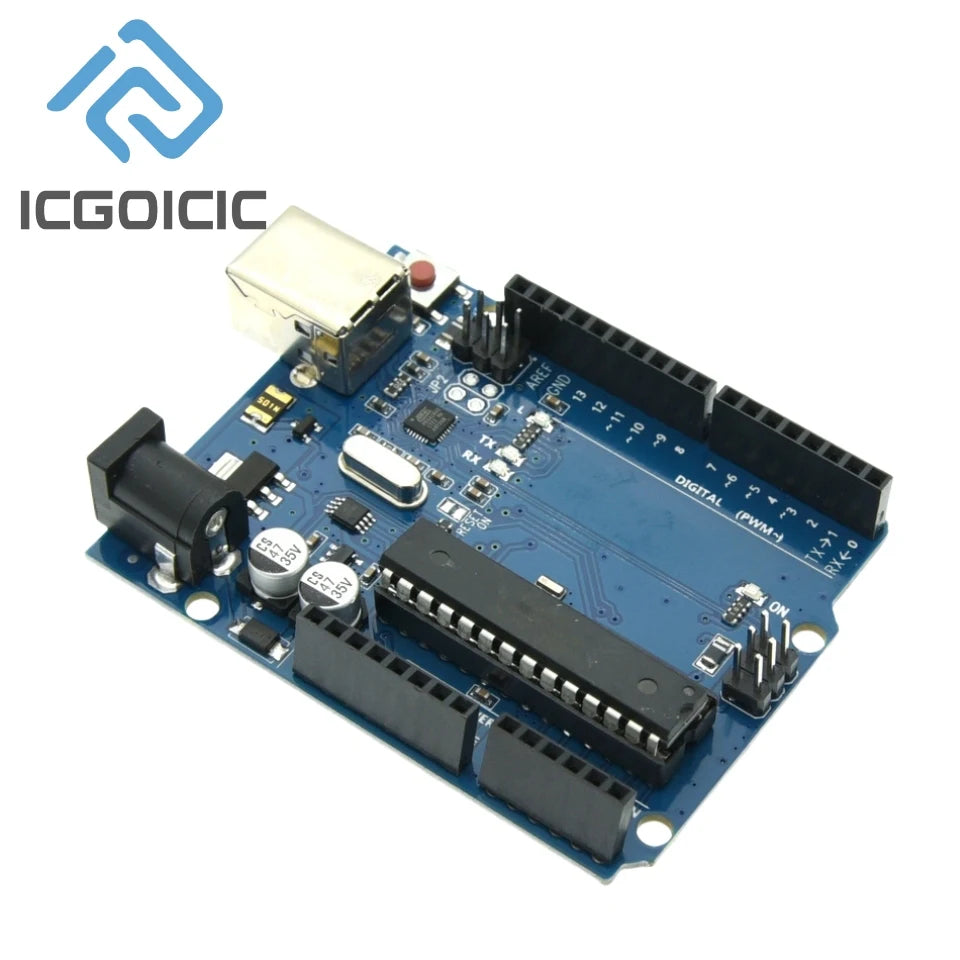 For Arduino UNO R3 Dev Board with USB Cable, ATmega328P ATmega16U2 Microcontroller Module