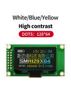 1.51 1.54 Inch 24PIN SPI/IIC/6800 COG 3.3V Blue PMOLED Screen SSD1309 Graphic 128x56 Display Transparent OLED 128x64