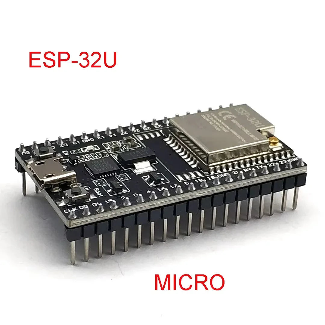 ESP32-WROOM-32U DevKitC WiFi Bluetooth IoT Development Board with 2.4G Antenna & Arduino+ Compatible for Wireless Programming