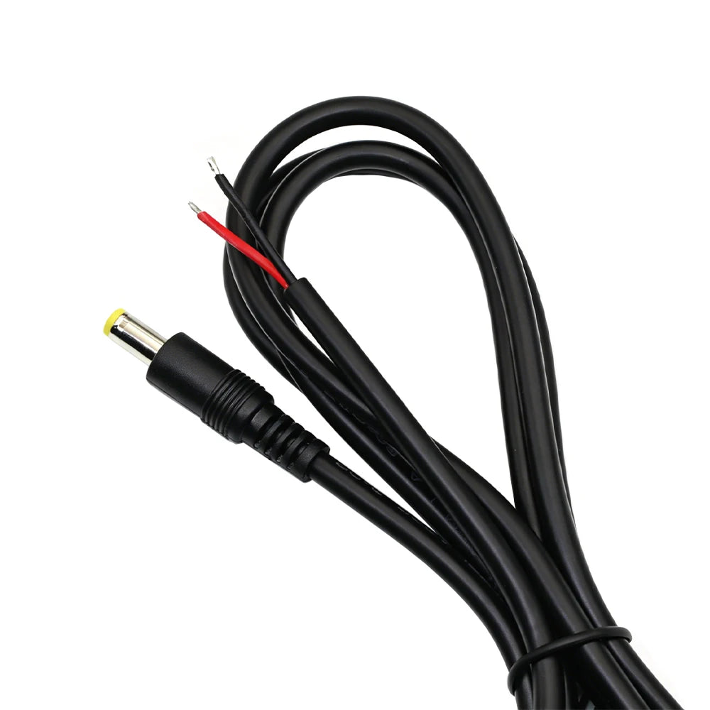 1/3/5Pc 18AWG DC Power Connector 5.5*2.1mm / 2.5MM Male Plug to Bare Wire Open End Power Cord Repair Cable Adapter DIY 1.5M