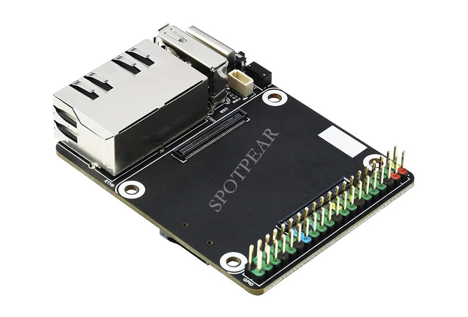Raspberry Pi CM4 dual ETH mini Open-source Router Board Metal case for Compute Module 4 IO Board  5V, Type-C interfac