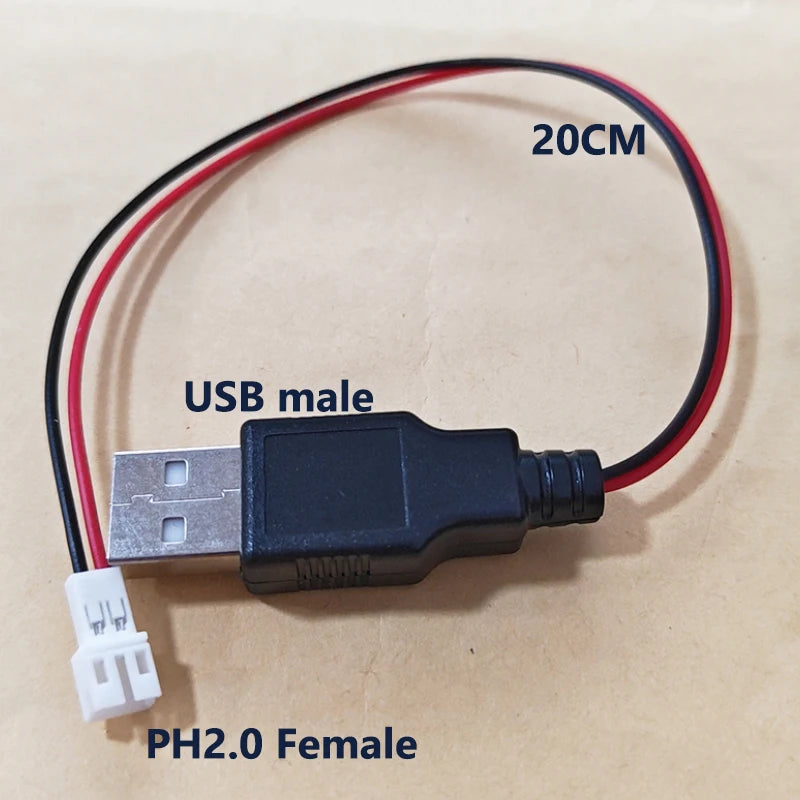 USB Adapter Cable Kit With PH2.0/XH2.54 Connectors For Power Signal Cables Of DIY Electronic Products 3D Printers RC Toys Etc